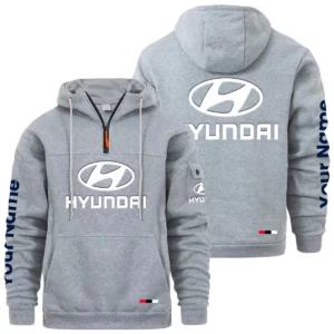 Hyundai Quarter Zip Pullover Hoodie Custom Name