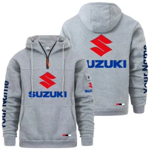 Suzuki Motor Quarter Zip Pullover Hoodie Custom Name