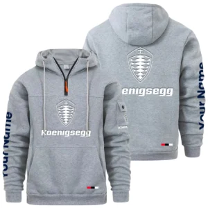 Koenigsegg Quarter Zip Pullover Hoodie Custom Name