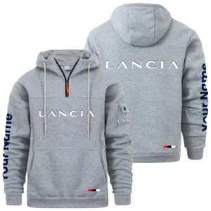 Lancia Quarter Zip Pullover Hoodie Custom Name