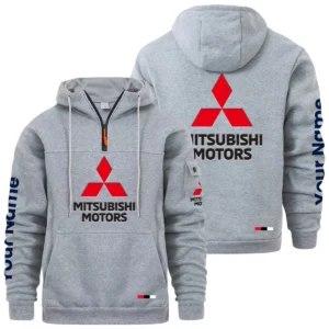 Mitsubishi Quarter Zip Pullover Hoodie Custom Name