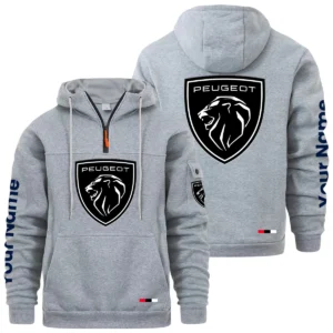 Peugeot Quarter Zip Pullover Hoodie Custom Name