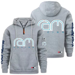 RAM Racing Quarter Zip Pullover Hoodie Custom Name
