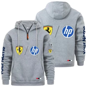 Scuderia Ferrari HP Racing Quarter Zip Pullover Hoodie Custom Name