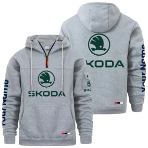 Skoda Quarter Zip Pullover Hoodie Custom Name