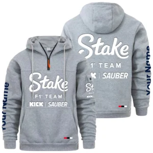 Stake F1 Team Kick Sauber Quarter Zip Pullover Hoodie Custom Name