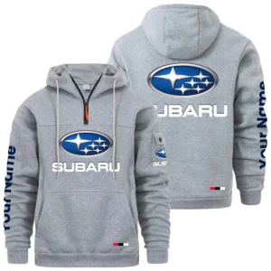 Subaru Quarter Zip Pullover Hoodie Custom Name