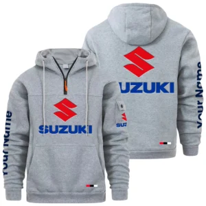 Suzuki Quarter Zip Pullover Hoodie Custom Name