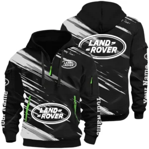 Land Rover Half Zip Hoodie All Over Prints, Multi-Pockets Custom Name