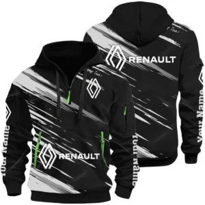 Renault Half Zip Hoodie All Over Prints, Multi-Pockets Custom Name