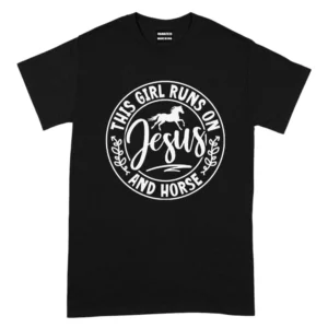 This Girl Runs On Jesus And Horse TShirt