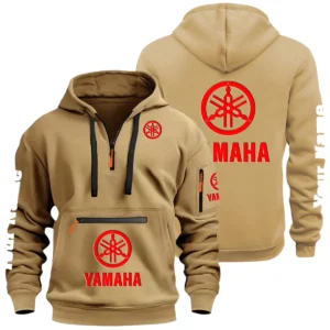 Yamaha Motor Half Zip Hoodie Multi Zipper Pocket Custom Name