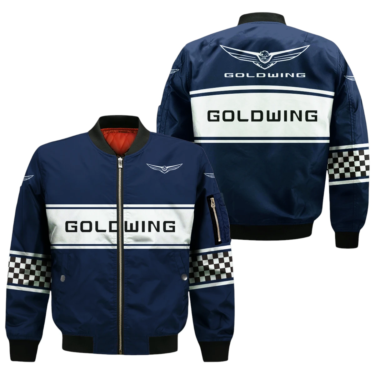 Honda Gold Wing All Over Prints Bomber Jacket Honda Gold Wing All Over Prints Bomber Jacket
