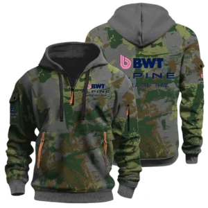Alpine F1 Team Racing Half Zip Hoodie All Over Prints Sports Hoodie Style Custom Name