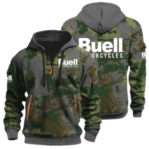 Buell Motorcycles Half Zip Hoodie All Over Prints Sports Hoodie Style Custom Name
