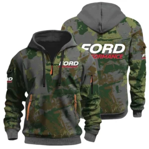 Ford Performance Racing Half Zip Hoodie All Over Prints Sports Hoodie Style Custom Name