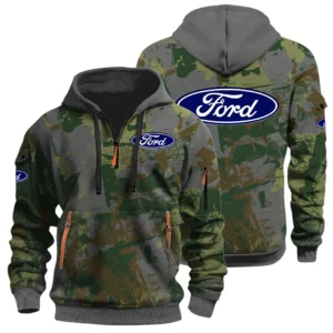 Ford Half Zip Hoodie All Over Prints Sports Hoodie Style Custom Name