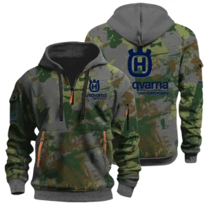 Husqvarna Motorcycles Half Zip Hoodie All Over Prints Sports Hoodie Style Custom Name