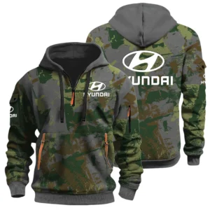 Hyundai Half Zip Hoodie All Over Prints Sports Hoodie Style Custom Name