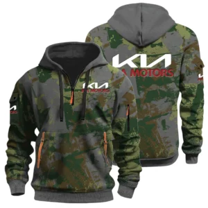 KIA Half Zip Hoodie All Over Prints Sports Hoodie Style Custom Name
