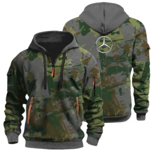 Mercedes-Benz Half Zip Hoodie All Over Prints Sports Hoodie Style Custom Name