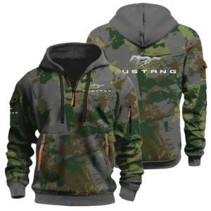 Mustang Half Zip Hoodie All Over Prints Sports Hoodie Style Custom Name