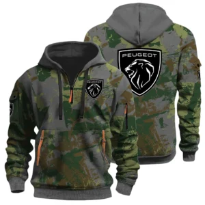 Peugeot Half Zip Hoodie All Over Prints Sports Hoodie Style Custom Name