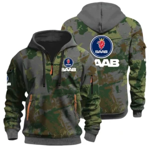 Saab Half Zip Hoodie All Over Prints Sports Hoodie Style Custom Name