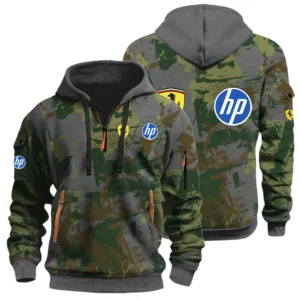 Scuderia Ferrari HP Racing Half Zip Hoodie All Over Prints Sports Hoodie Style Custom Name