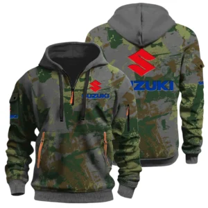Suzuki Half Zip Hoodie All Over Prints Sports Hoodie Style Custom Name