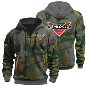 Victory Motorcycles Half Zip Hoodie All Over Prints Sports Hoodie Style Custom Name