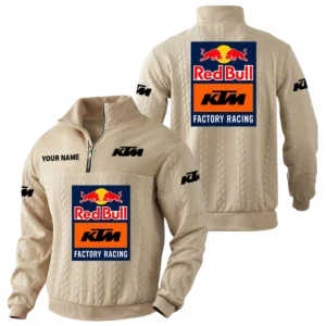 Red Bull KTM Factory Racing Quarter-Zip Sweatshirt Stand Collar Custom Name