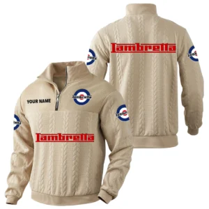 Lambretta Quarter-Zip Sweatshirt Stand Collar Custom Name