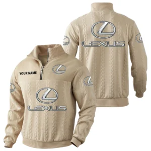 Lexus Quarter-Zip Sweatshirt Stand Collar Custom Name