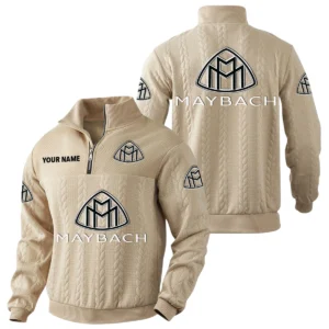 Maybach Quarter-Zip Sweatshirt Stand Collar Custom Name