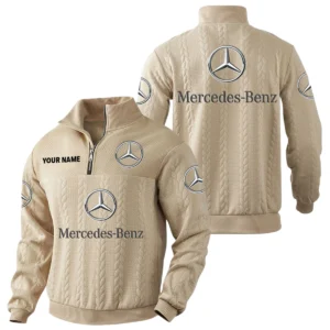 Mercedes-Benz Quarter-Zip Sweatshirt Stand Collar Custom Name