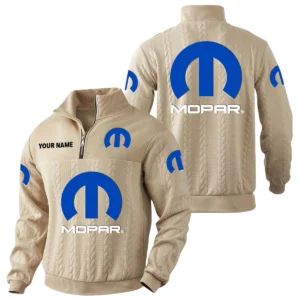 Mopar Quarter-Zip Sweatshirt Stand Collar Custom Name