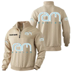 RAM Racing Quarter-Zip Sweatshirt Stand Collar Custom Name
