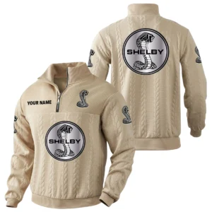 Shelby Quarter-Zip Sweatshirt Stand Collar Custom Name