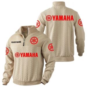 Yamaha Quarter-Zip Sweatshirt Stand Collar Custom Name