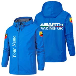 Abarth Racing UK Hooded Windbreaker Jacket Custom Name