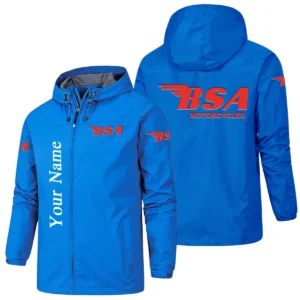 BSA Motorcycles Hooded Windbreaker Jacket Custom Name