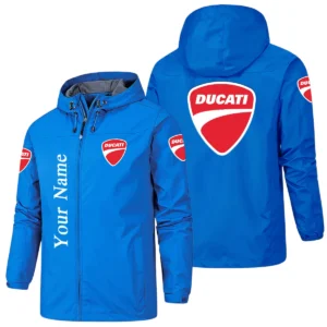 Ducati Motor Holding Hooded Windbreaker Jacket Custom Name