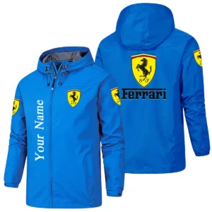 Ferrari Hooded Windbreaker Jacket Custom Name