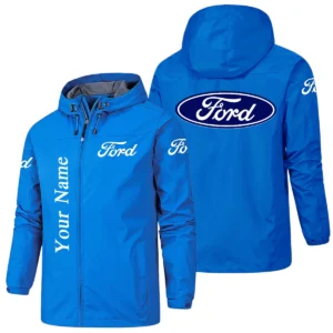 Ford Hooded Windbreaker Jacket Custom Name