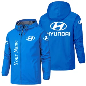 Hyundai Hooded Windbreaker Jacket Custom Name