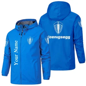 Koenigsegg Hooded Windbreaker Jacket Custom Name