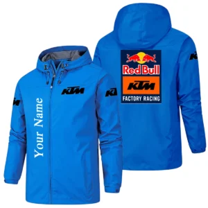 Red Bull KTM Factory Racing Hooded Windbreaker Jacket Custom Name