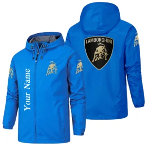 Lamborghini Hooded Windbreaker Jacket Custom Name