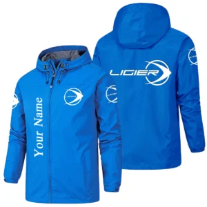 Ligier Automotive Racing Hooded Windbreaker Jacket Custom Name
